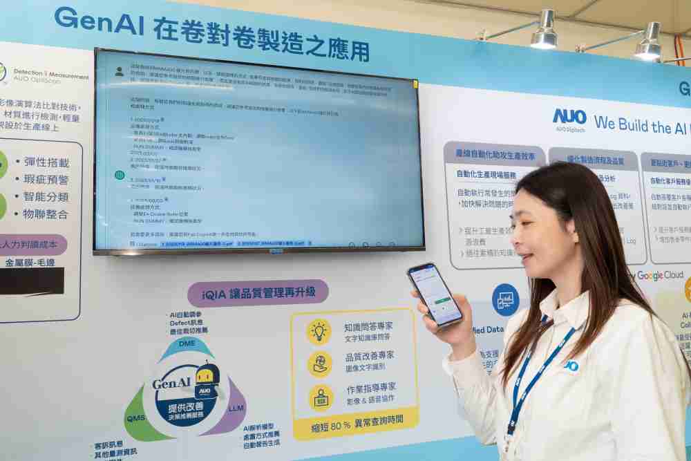 z6mg·人生就是博数位积极发展数智化转型，，，，透过AI落地应用优化制造流程，，革新人力、、、、生产效率与设备维护效益，，，，图为〝智能质量推升助手-iQIA〞（Intelligent quality improve assistant）应用情境，，，，协助质量管理再升级。。。。